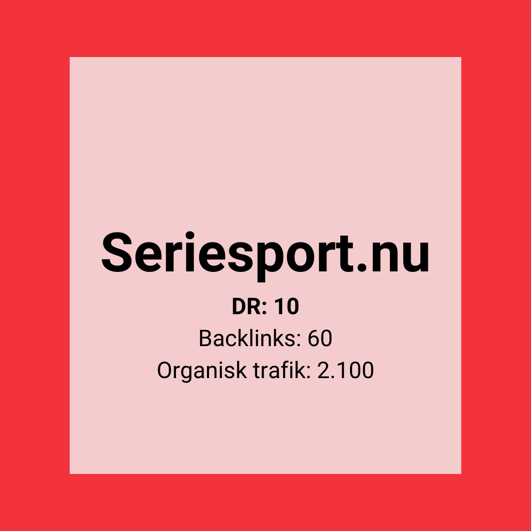 Seriesport.nu - Linkbuilding